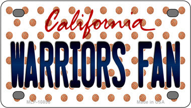 Warriors Fan California Novelty Mini Metal License Plate Tag