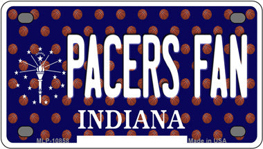 Pacers Fan Indiana Novelty Mini Metal License Plate Tag