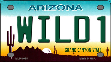 Wild 1 Arizona Novelty Mini Metal License Plate Tag