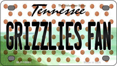 Grizzlies Fan Tennessee Novelty Mini Metal License Plate Tag