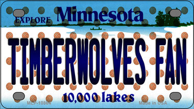 Timberwolves Fan Minnesota Novelty Mini Metal License Plate Tag