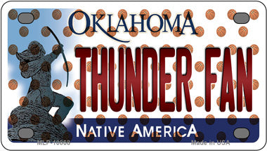 Thunder Fan Oklahoma Novelty Mini Metal License Plate Tag