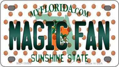 Magic Fan Florida Novelty Mini Metal License Plate Tag