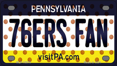 76ERS Fan Pennsylvania Novelty Mini Metal License Plate Tag