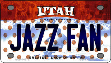 Jazz Fan Utah Novelty Mini Metal License Plate Tag