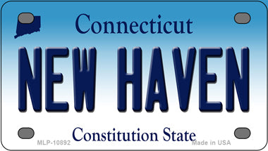 New Haven Connecticut Novelty Mini Metal License Plate Tag
