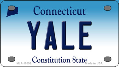 Yale Connecticut Novelty Mini Metal License Plate Tag