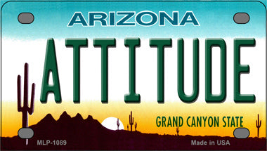 Arizona Attitude Novelty Mini Metal License Plate Tag