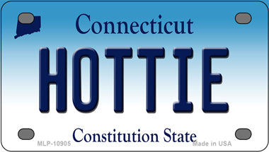 Hottie Connecticut Novelty Mini Metal License Plate Tag