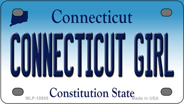 Connecticut Girl Connecticut Novelty Mini Metal License Plate Tag