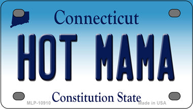 Hot Mama Connecticut Novelty Mini Metal License Plate Tag