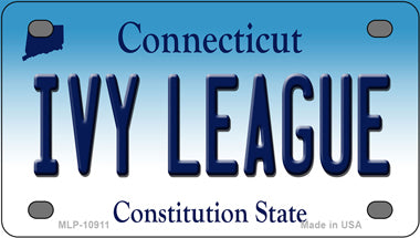 Ivy League Connecticut Novelty Mini Metal License Plate Tag