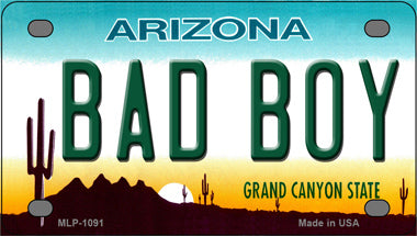 Arizona Bad Boy Novelty Mini Metal License Plate Tag