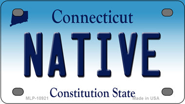 Native Connecticut Novelty Mini Metal License Plate Tag