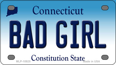 Bad Girl Connecticut Novelty Mini Metal License Plate Tag