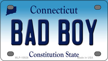 Bad Boy Connecticut Novelty Mini Metal License Plate Tag