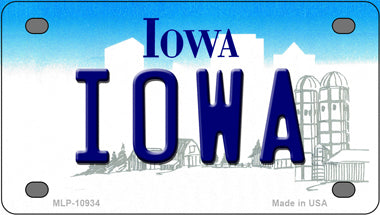 Iowa IA Novelty Mini Metal License Plate Tag