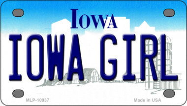 Iowa Girl Iowa Novelty Mini Metal License Plate Tag