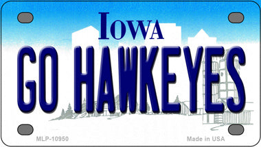 Go HawKey Chaines Iowa Novelty Mini Metal License Plate Tag