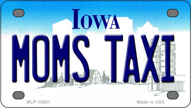 Moms Taxi Iowa Novelty Mini Metal License Plate Tag