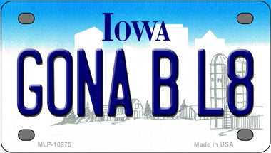 Gona B L8 Iowa Novelty Mini Metal License Plate Tag