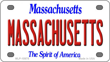 Massachusetts MA Novelty Mini Metal License Plate Tag