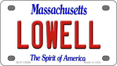 Lowell Massachusetts Novelty Mini Metal License Plate Tag