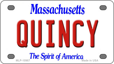 Quincy Massachusetts Novelty Mini Metal License Plate Tag