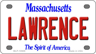 Lawrence Massachusetts Novelty Mini Metal License Plate Tag