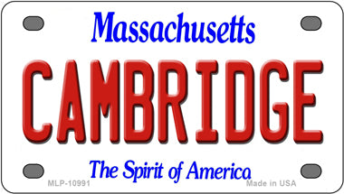 Cambridge Massachusetts Novelty Mini Metal License Plate Tag