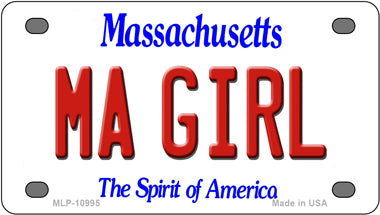 MA Girl Massachusetts Novelty Mini Metal License Plate Tag