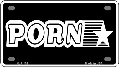 Porn Star Novelty Mini Metal License Plate Tag