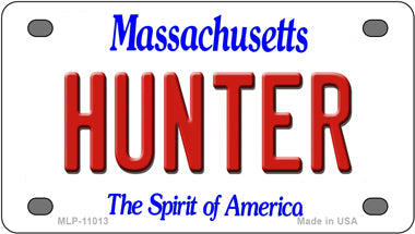 Hunter Massachusetts Novelty Mini Metal License Plate Tag