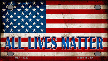 All Lives Matter Novelty Mini Metal License Plate Tag