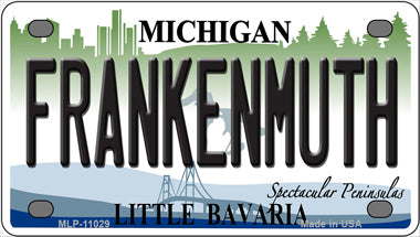 Frankenmuth Michigan Novelty Mini Metal License Plate Tag