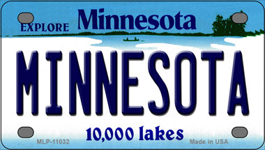 Minnesota MN Novelty Mini Metal License Plate Tag