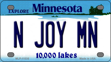 N Joy MN Minnesota Novelty Mini Metal License Plate Tag