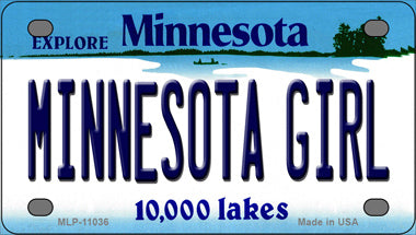 Minnesota Girl Minnesota Novelty Mini Metal License Plate Tag