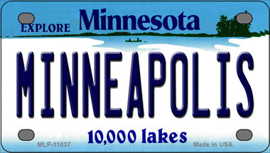 Minneapolis Minnesota State Novelty Mini Metal License Plate Tag