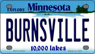 Burnsville Minnesota State Novelty Mini Metal License Plate Tag