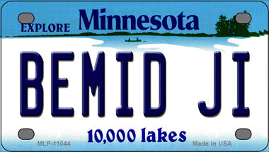 Bemid Ji Minnesota State Novelty Mini Metal License Plate Tag