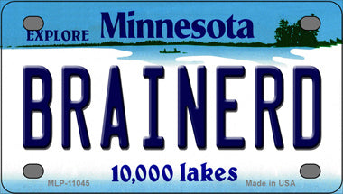 Brainerd Minnesota State Novelty Mini Metal License Plate Tag