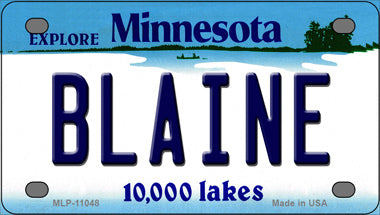 Blaine Minnesota State Novelty Mini Metal License Plate Tag