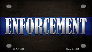 Enforcement Novelty Mini Metal License Plate Tag