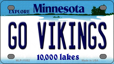 Go Vikings Minnesota Novelty Mini Metal License Plate Tag