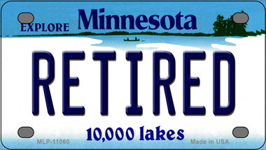 Retired Minnesota State Novelty Mini Metal License Plate Tag