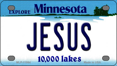 Jesus Minnesota State Novelty Mini Metal License Plate Tag