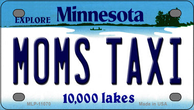 Moms Taxi Minnesota State Novelty Mini Metal License Plate Tag