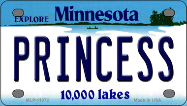 Princess Minnesota State Novelty Mini Metal License Plate Tag
