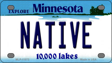 Native Minnesota State Novelty Mini Metal License Plate Tag